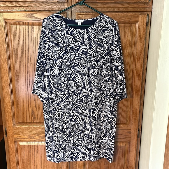 Garnet Hill Dresses & Skirts - Garnet Hill Silk Midi Dress 3/4 Sleeve